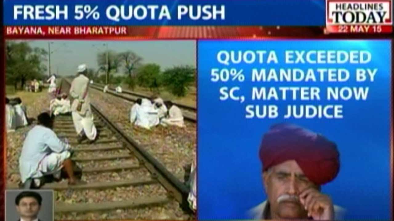 Lt Col Bainsla Leads Gujjar Agitation On Delhi-Mumbai Rail Route