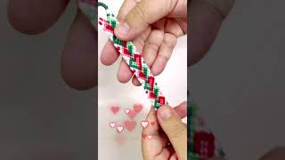 Bracelet Love for Valentine’s Day use Basic Knots to Make Heart Pattern Friendly for Beginners