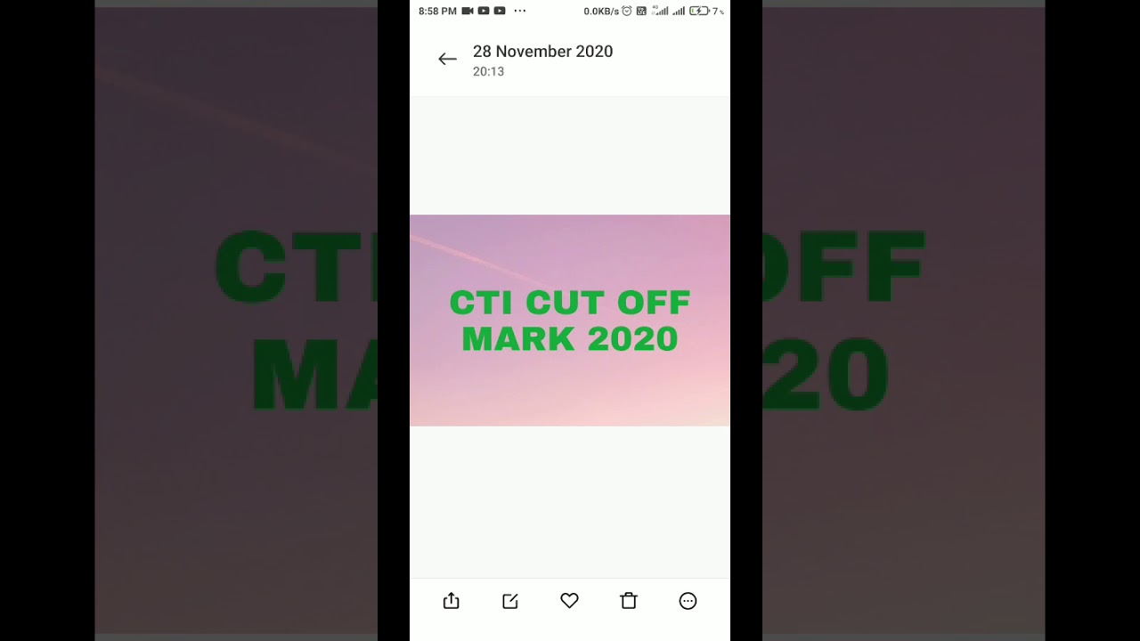 CTI CUT OFF MARK 2020