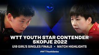 Yan Yutong Vs Xiang Junlin U19 Gs Final Wtt Youth Star Contender Skopje 2022