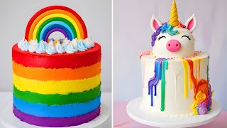 10 Fancy Cake Decorating Ideas For Everyone | So Yummy Rainbow Cake Recipes | So Tasty
