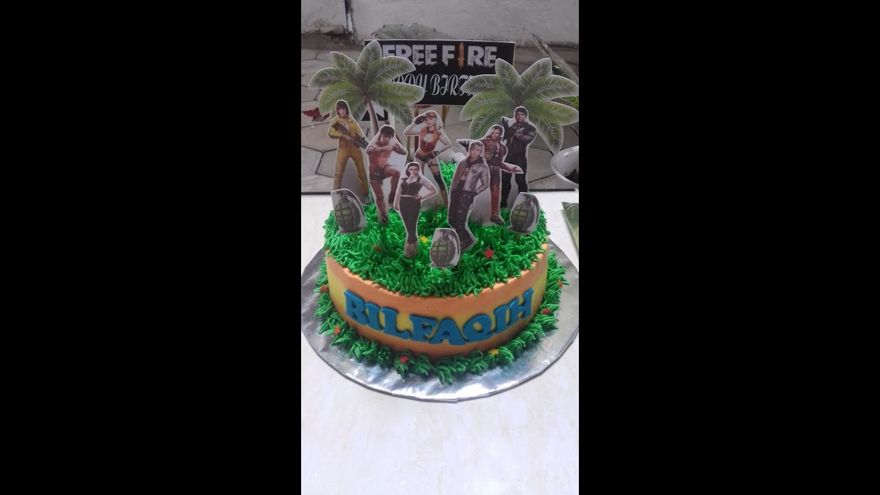 Trik Sederhana Dekorasi Cake FREEFIRE KUE ULANG TAHUN FREEFIRE