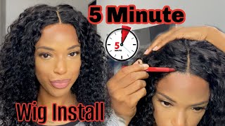 WIG INSTALL : 5 MINUTES | ROCHELLE VLOGS