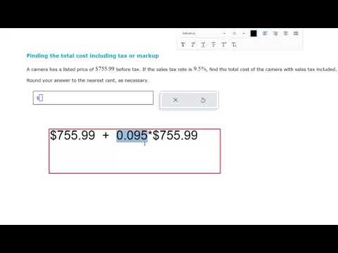 Finding the total cost including tax or markup