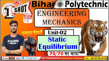 #02 Engineering Mechanics SBTE Bihar Polytechnic 1st Semester ONE SHOT Video | JE CLASSES Meerut
