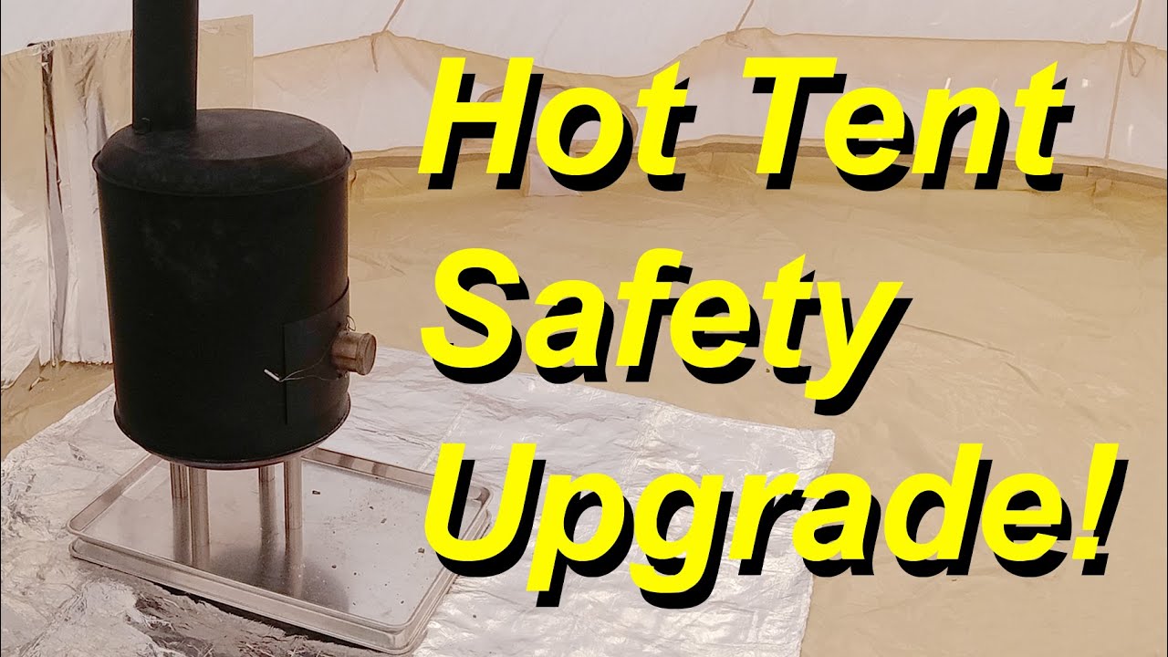 Hot Tent Portable Wood Stove Safety Solution - The Confident Rabbit