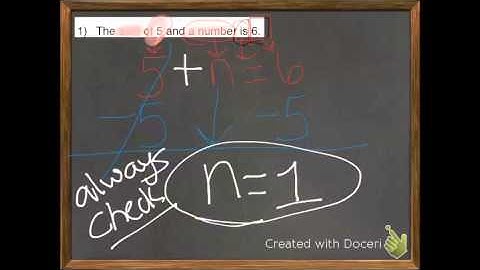 1 Step Equations 2.1 & 2.2