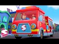 Grand camion de pompier rouge chansons pour bébés en français