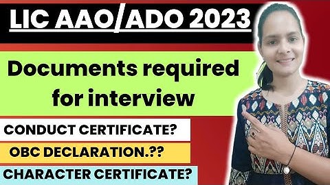 LIC ADO/AAO Interview important documents #licado2023 #licaao2023