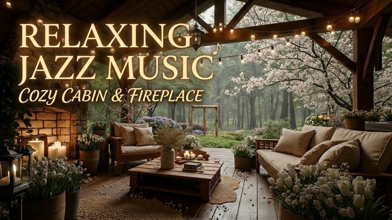 Уютная весенняя кофейня | Расслабляющий джаз для учебы
