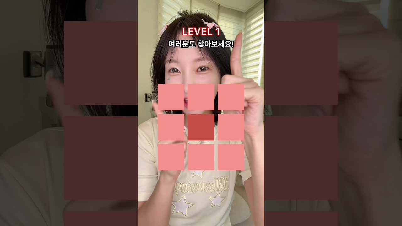 다른 색 찾기🔥 한번에 찾으면 천재!👀 #재밌는 #색깔 #챌린지