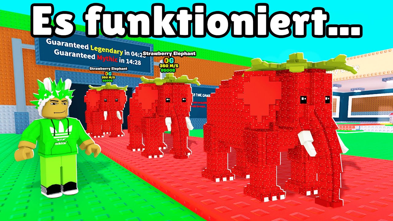 ich BEKOMME einen 2. STRAWBERRY ELEPHANT?