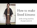 How to make lined kimono with pattern & sewing machine