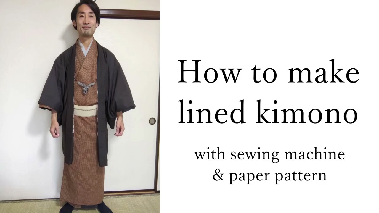 How to make lined kimono with pattern & sewing machine