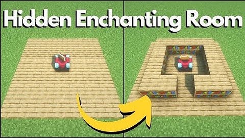 Minecraft : simple redstone hidden enchanting room (tutorial) #1 #minecraft