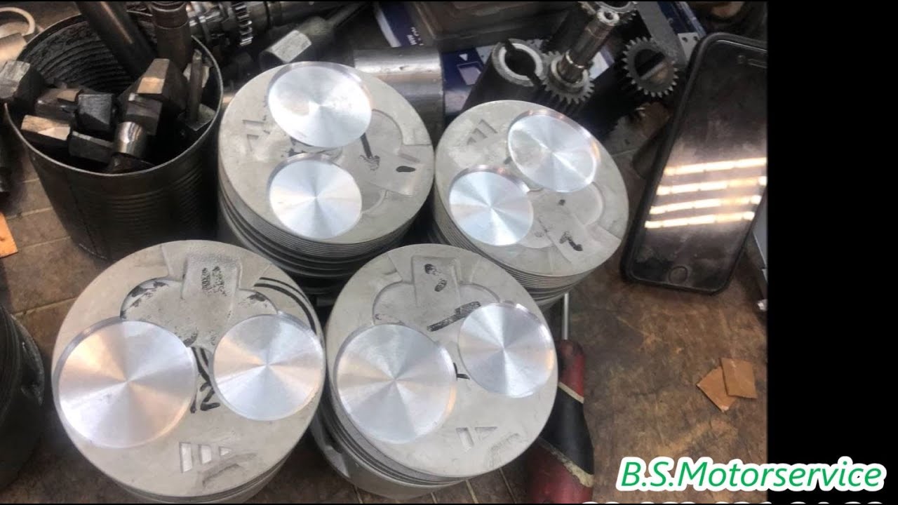 Выборки в поршне под клапана.B.S.Motorservice.м.Вінниця Україна - YouTube
