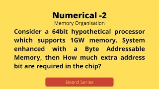 Numerical 2 - Memory Organisation || ByteAddressable to Word Addressable || COA #gate #barc2022