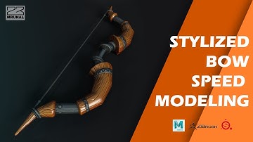 bow speed modeling | speed modelling maya, zbrush | substance painter texturing | zbrush sculping |