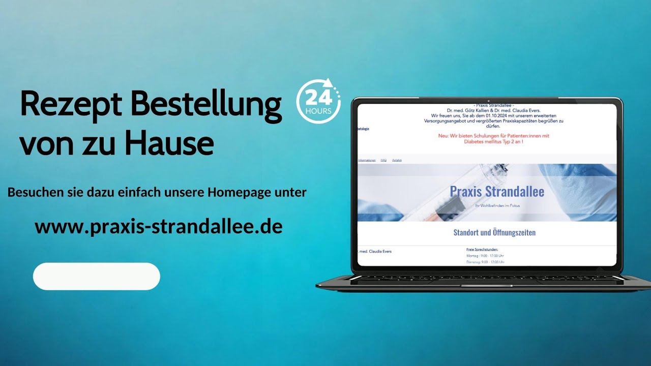 Praxis Strandallee Dr. Kallien & Dr. Evers - Rezeptbestellung von zu Hause