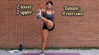 Tabata: for stubborn belly fat: 2 upper, 2 lower! Full body set.