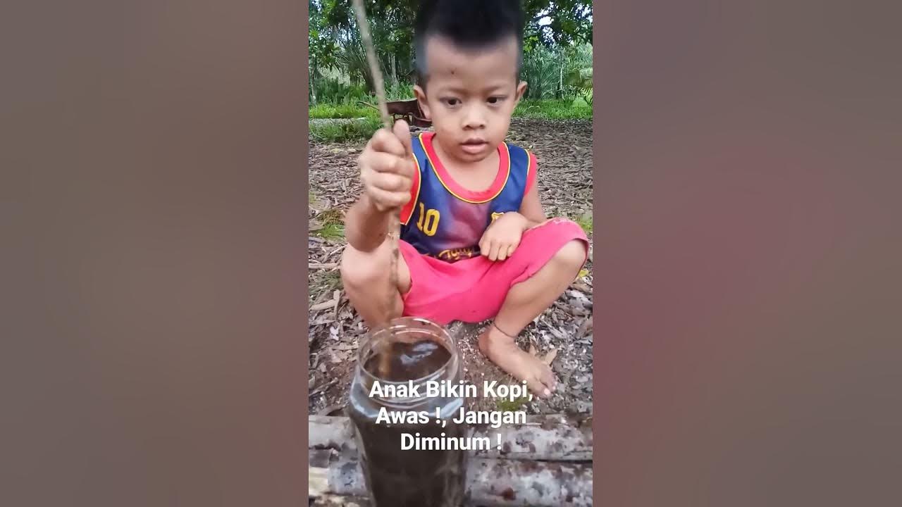 Anak Bikin Kopi,  Tapi Awas!  Jangan diminum! #shorts #maragamaragi