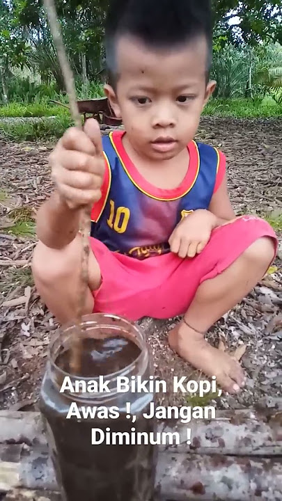 Anak Bikin Kopi,  Tapi Awas!  Jangan diminum! #shorts #maragamaragi