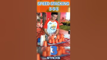A Crazy Fast Speed Stacking 3-3-3 in 1.699 Seconds! #cupstacking #fast #shorts