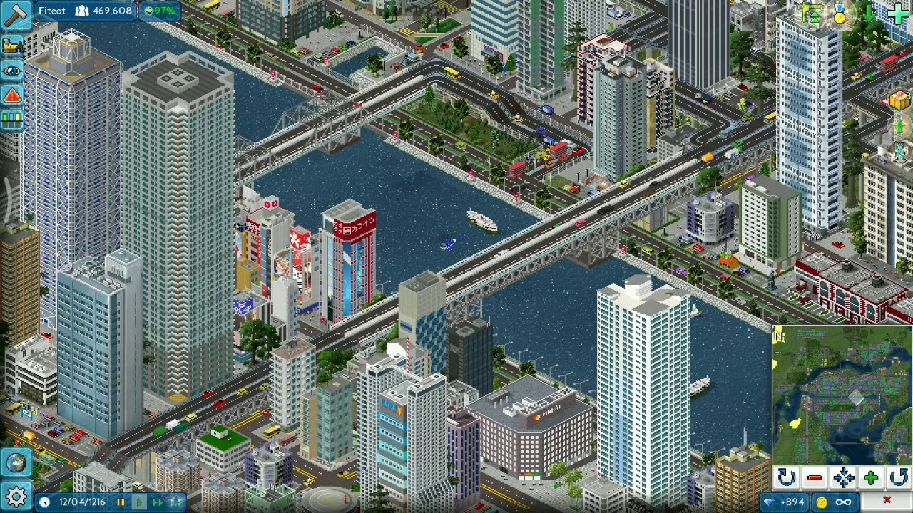 TheoTown REALISTIC CITY (city by the river and some of her bridges) 