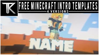 FREE Minecraft Intro Templates, 4 Versions [AE/C4D]