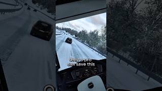 155 KM/H on Ice… Only a Pro Survives! #ets2 #eurotrucksimulator2  #trucksimulator #shorts