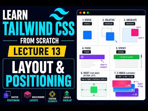 Tailwind CSS Tutorial for Beginners | Layout & Positioning Explained 📐 | Lecture 13
