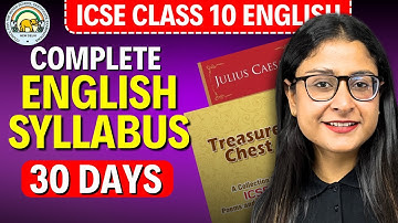 ICSE class 10 English 🔥 How To Cover English Syllabus in 30 Days 🔥 ICSE 2026 | Nikita Singh