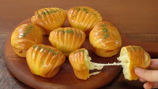 Garlic Butter Flavor, Hasselback Garlic Cheese Potato Bread Recipe :: Potato Recipe