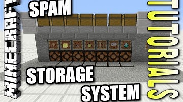 Minecraft PS4 - SPAM STORAGE SYSTEM - How To - Tutorial ( PS3 / XBOX ) WII