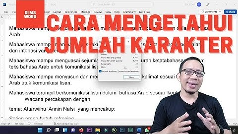 Cara Mengetahui Jumlah Karakter atau Kata di Ms Word