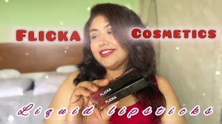 The * Viral* Set & Attack lipstick from Flicka Cosmetics | Lip swatches + Honest Review
