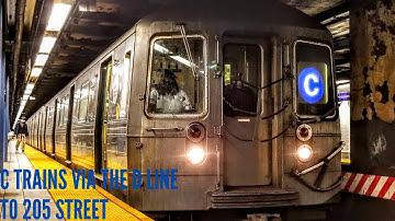 (C) Trains running via the (D) to 205 Street