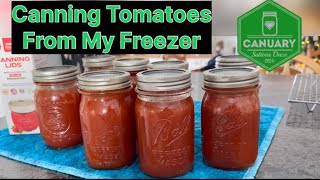 Canning Homemade Tomato Sauce in the Winter! #waterbathcanning