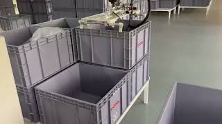 Do you have plastic crates that need palletizingTake a look at this gripper.