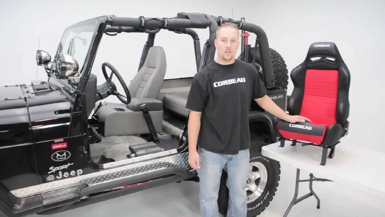 Corbeau Seats Jeep Wrangler Complete Replacement Bracket - YouTube