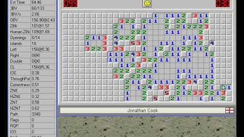 Minesweeper Expert, Laptop Touchpad, Non Flag: 68.62 seconds