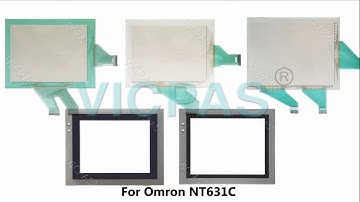 Touch screen panel for Omron NT631C series repair with overlay, membrane keypad and lcd display