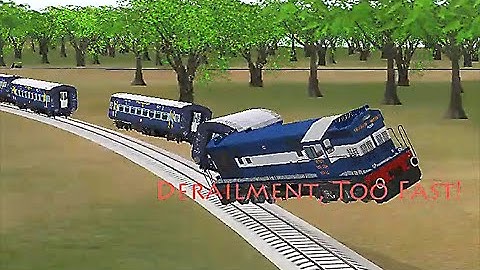 Train Sim - India Using WDM-3A Got Derailment Because Too Fast