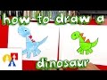 How to draw a dinosaur with shapes