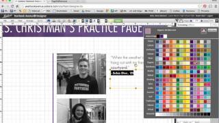 Yearbook Avenue: Adding quote text and body text