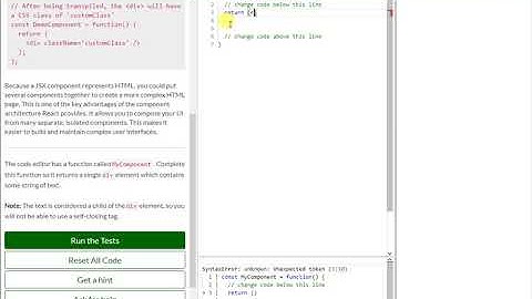 REACT: Create a Stateless Functional Component (7)