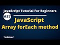 Array forEach method in JavaScript | JavaScript Array methods tutorial (Hindi)