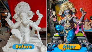 Best Ganesha Murti idol Painting by Shreesaptasrungi Shree Ganesh Kala Mandir | Mumbai Cha Ganpati