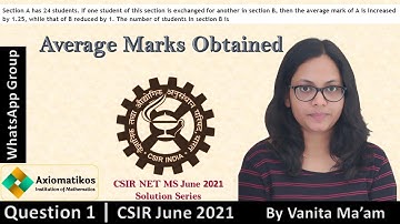 Question 1 | CSIR NET MS June 2021 | General Aptitude | Mathematical Science | By Vanita Ma