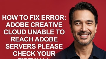 How to Fix Error: Adobe Creative Cloud Unable to Reach Adobe Servers - KevinHowTo